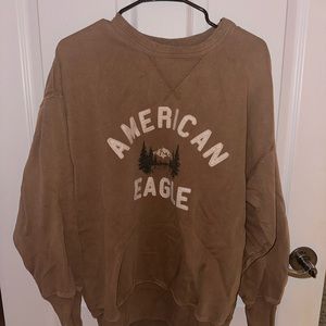 brown american eagle sweatshirt (oversized )